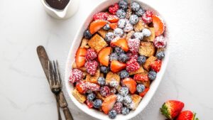 Mixed Berry Baked French Toast Casserole